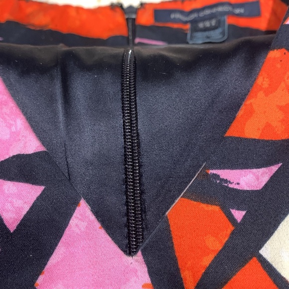 French Connection Shadow Dance V-neck Sleeveless Geometric Sz 6 ColourBlock - Picture 5 of 11